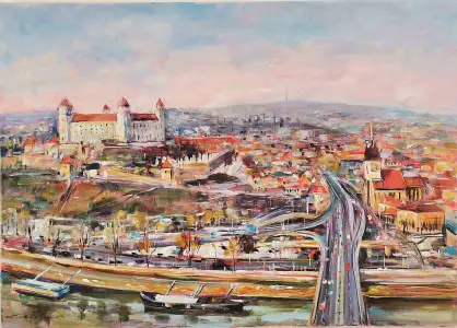 Bratislava s hradom a kostolom sv.Martina
