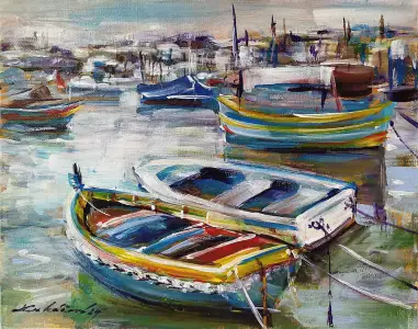 Loďky v prístave Marsaxlokk - Malta