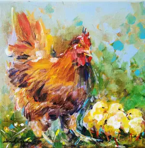 Sliepočka s kuriatkami